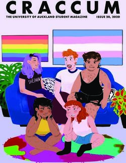 THE UNIVERSITY OF AUCKLAND STUDENT MAGAZINE ISSUE 20, 2020