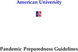 American University Pandemic Preparedness Guidelines