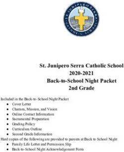 St. Junipero Serra Catholic School Back-to-School Night Packet - St Junipero Serra Catholic School