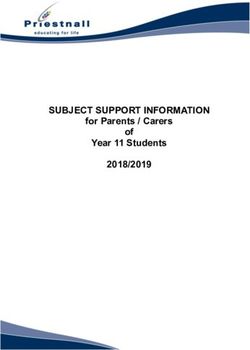 SUBJECT SUPPORT INFORMATION - for Parents / Carers of Year 11 Students 2018/2019 - Priestnall School