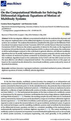 On the Computational Methods for Solving the Differential-Algebraic Equations of Motion of Multibody Systems - MDPI