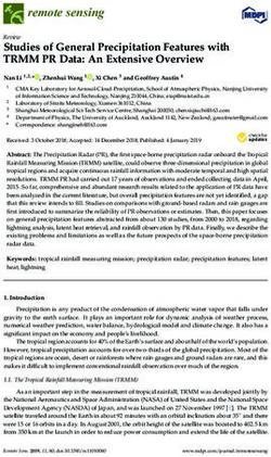Studies of General Precipitation Features with TRMM PR Data: An Extensive Overview - MDPI