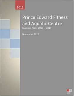 Prince Edward Fitness and Aquatic Centre - Business Plan: 2013 - 2017 November 2012