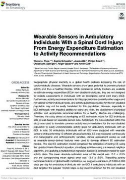 Wearable Sensors in Ambulatory Individuals With a Spinal Cord Injury: From Energy Expenditure Estimation to Activity Recommendations - Frontiers