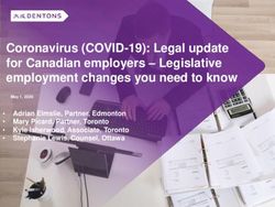 Coronavirus (COVID-19): Legal update for Canadian employers - Legislative employment changes you need to know - Dentons