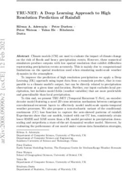 TRU-NET: A Deep Learning Approach to High Resolution Prediction of Rainfall - arXiv.org