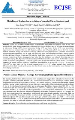 Modeling of drying characteristics of pomelo (Citrus Maxima) peel - DergiPark