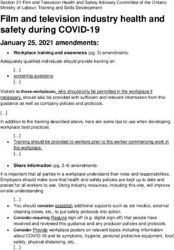 Film and television industry health and safety during COVID-19