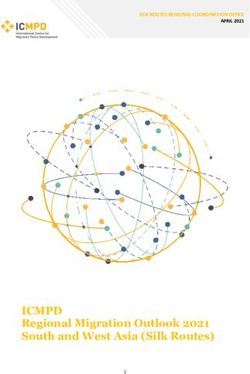 ICMPD Regional Migration Outlook 2021 South and West Asia (Silk Routes)
