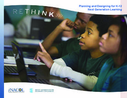 Planning and Designing for K-12 Next Generation Learning