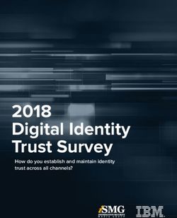 2018 Digital Identity Trust Survey - How do you establish and maintain identity trust across all channels? - IBM