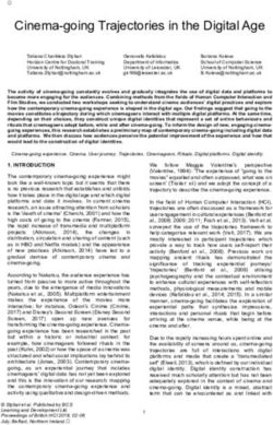 Cinema-going Trajectories in the Digital Age - British HCI