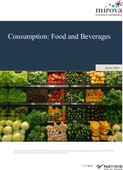 Consumption: Food and Beverages - Sustainable Development Sector Analysis Framework - Mirova