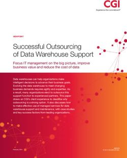 Successful Outsourcing of Data Warehouse Support