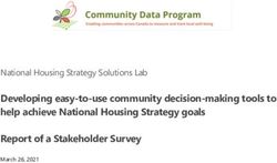 Developing easy-to-use community decision-making tools to help achieve National Housing Strategy goals Report of a Stakeholder Survey - National ...