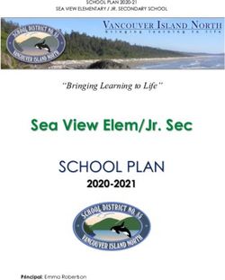 SCHOOL PLAN Sea View Elem/Jr. Sec 2020-2021 - SD85