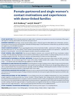 Female-partnered and single women's contact motivations and experiences with donor-linked families - UC Davis Research Participation