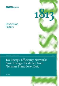 1813 Do Energy Effi ciency Networks Save Energy? Evidence from German Plant-Level Data - DIW Berlin