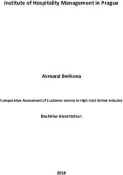 Institute of Hospitality Management in Prague Akmaral Berikova Bachelor dissertation