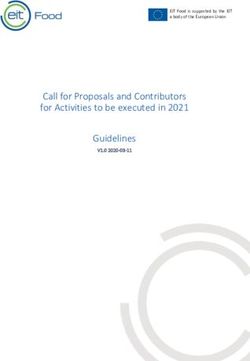 Call for Proposals and Contributors for Activities to be executed in 2021 Guidelines