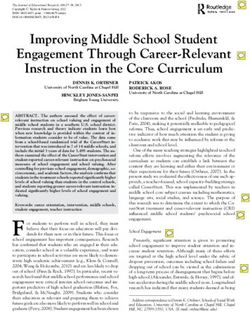 Improving Middle School Student Engagement Through Career-Relevant Instruction in the Core Curriculum
