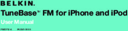 TUNEBASETM FM FOR IPHONE AND IPOD - USER MANUAL