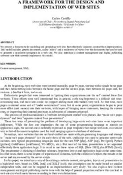 A FRAMEWORK FOR THE DESIGN AND IMPLEMENTATION OF WEB SITES