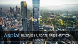 BUSINESS UPDATE PRESENTATION - January 2021