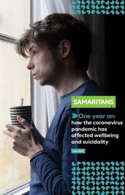 One year on: how the coronavirus pandemic has affected wellbeing and suicidality - June 2021 - Samaritans