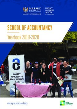 SCHOOL OF ACCOUNTANCY - Yearbook 2019-2020 - massey.ac.nz/accountancy - Massey University