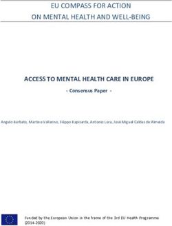 EU COMPASS FOR ACTION ON MENTAL HEALTH AND WELL-BEING