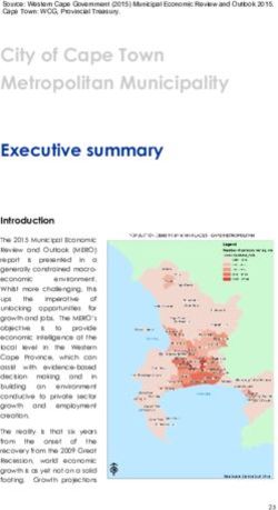 City of Cape Town Metropolitan Municipality - African Centre for Cities