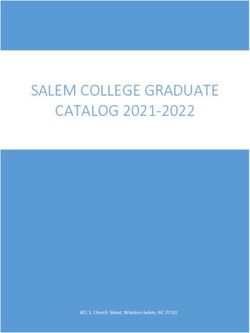 SALEM COLLEGE GRADUATE CATALOG 2021-2022 - 601 S. Church Street, Winston-Salem, NC 27101