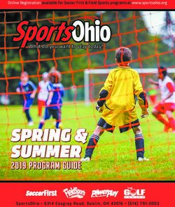 SPRING & SUMMER 2019 program guide - What do you want to play today? - SportsOhio