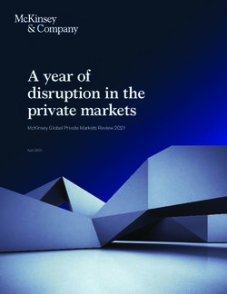 A YEAR OF DISRUPTION IN THE PRIVATE MARKETS - MCKINSEY GLOBAL PRIVATE ...