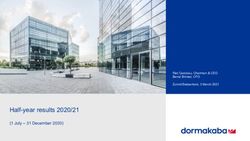 Half-year results 2020/21 - (1 July - 31 December 2020) Riet Cadonau, Chairman & CEO Bernd Brinker, CFO