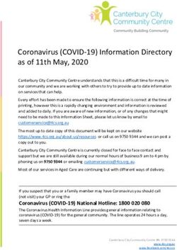 Coronavirus (COVID-19) Information Directory as of 11th May, 2020 - Canterbury ...