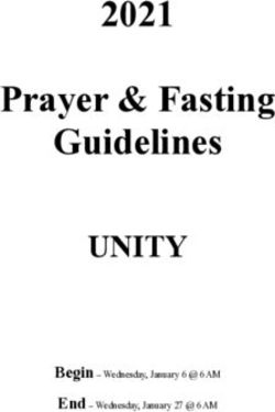 Prayer & Fasting Guidelines 2021 - UNITY Begin - Wednesday, January AM - Living Life Church