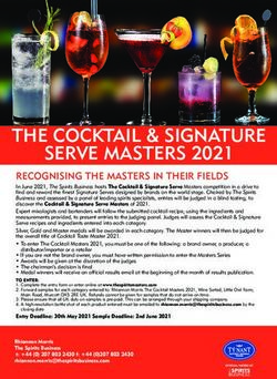 THE COCKTAIL & SIGNATURE SERVE MASTERS 2021