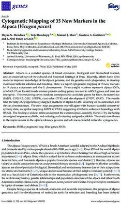 Cytogenetic Mapping of 35 New Markers in the Alpaca (Vicugna pacos) - MDPI