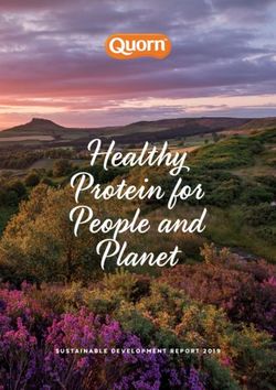Healthy Protein for People and Planet - SUSTAINABLE DEVELOPMENT REPORT 2019 - Quorn