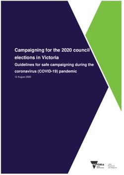 Campaigning for the 2020 council elections in Victoria - Guidelines for safe campaigning during the coronavirus (COVID-19) pandemic - Local ...