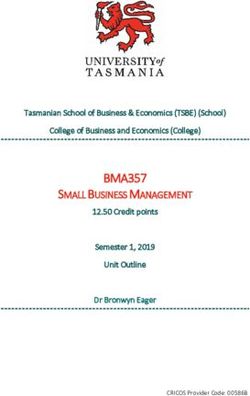 BMA357 SMALL BUSINESS MANAGEMENT - Tasmanian School of Business & Economics (TSBE) (School)