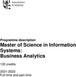 Master of Science in Information Systems: Business Analytics - Programme description - Business Analytics 2021