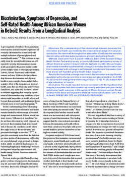 Discrimination, Symptoms of Depression, and Self-Rated Health Among African American Women in Detroit: Results From a Longitudinal Analysis