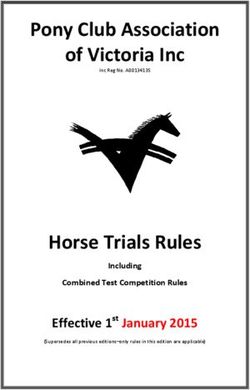 Pony Club Association of Victoria Inc - Horse Trials Rules Effective 1st January 2015