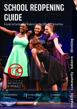 SCHOOL REOPENING GUIDE - A Guide for Families and Students for the 2020-2021 School Year - IDEA Center