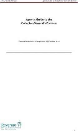 Agent's Guide to the Collector-General's Division - This document was last updated September 2018 - Revenue