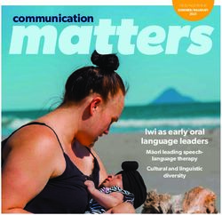 Communication - Iwi as early oral language leaders Māori leading speech-language therapy - New ...