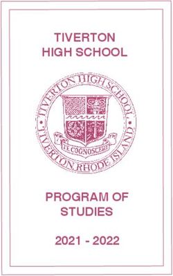 TIVERTON HIGH SCHOOL - PROGRAM OF STUDIES 2021 2022